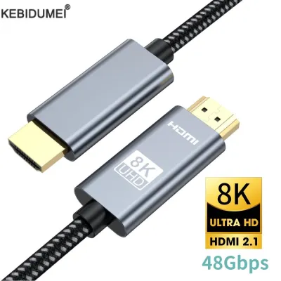 Kabel HDMI 2.1 8K 60Hz 4K 120Hz 48Gbps adaptor 8K HDMI kabel Video HDR eARC Laptop PC kotak TV PS4/5