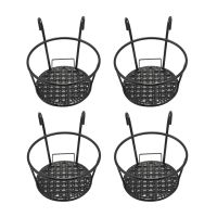 4X Metal Flower Holder Shelf Stand Hanging Pots Basket Plant Garden Wall Storage