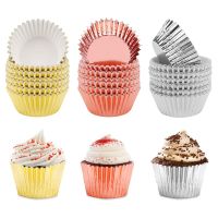 Foil Cupcake Liners Muffin Paper Cases Baking Cups Gold Silver Rose Gold Pack of 300