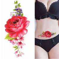 Tattoo stickers waterproof female lasting rose flower cover scars can not be washed away sexy permanent 1 year tattoo small pattern stickers