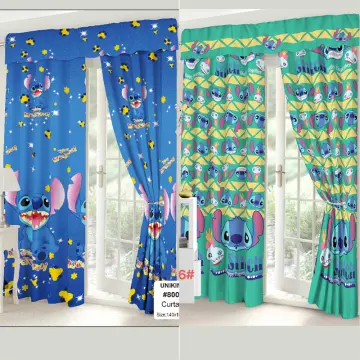 Lilo Stitch Curtains For Window Fashion Anime Pattern Bedroom