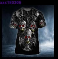 Black Chains Hanging Out Skull 3D T Shirt