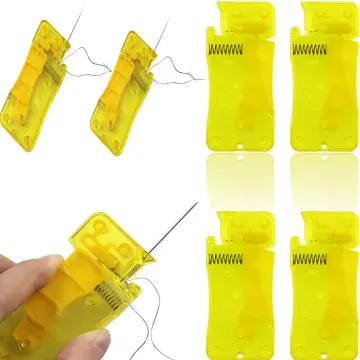 Automatic Needle Threader, with 2 Pcs Plastic Needle Threader Easy Needle  Threader Tool Sewing Accessories