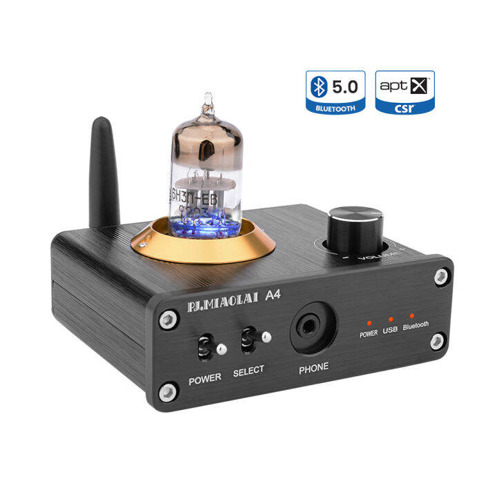 PJ A4 HiFi 6N3 Vacuum Tube Preamp Amplifier Stereo Bluetooth 5.0 APTX