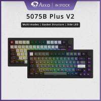 Akko 5075B บวก V2 75% สลับร้อนหลายโหมดคีย์บอร์ดเล่นเกมกล RGB 3/5ขา2.4Ghz ไร้สาย/USB แบบ C/บลูทูธ5.0