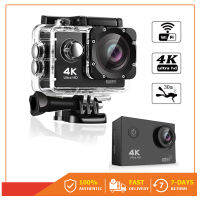 〖รับประกัน 3 ปี〗4K HD กล้อง กล้องติดหมวก กล้องติดรถมอไซ กล้องแอคชั่น กล้องถ่ายใต้น้ำ กล้องกันน้ำ - Action Camera WiFi Connection VCR Waterproof Depth 30 Meters