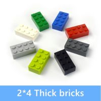 50pcs 2x4 Dots Thick Bricks Educational Creative DIY Bulk Set Building Blocks 2x4 Dots Size Compatible with 3001 Classic Parts