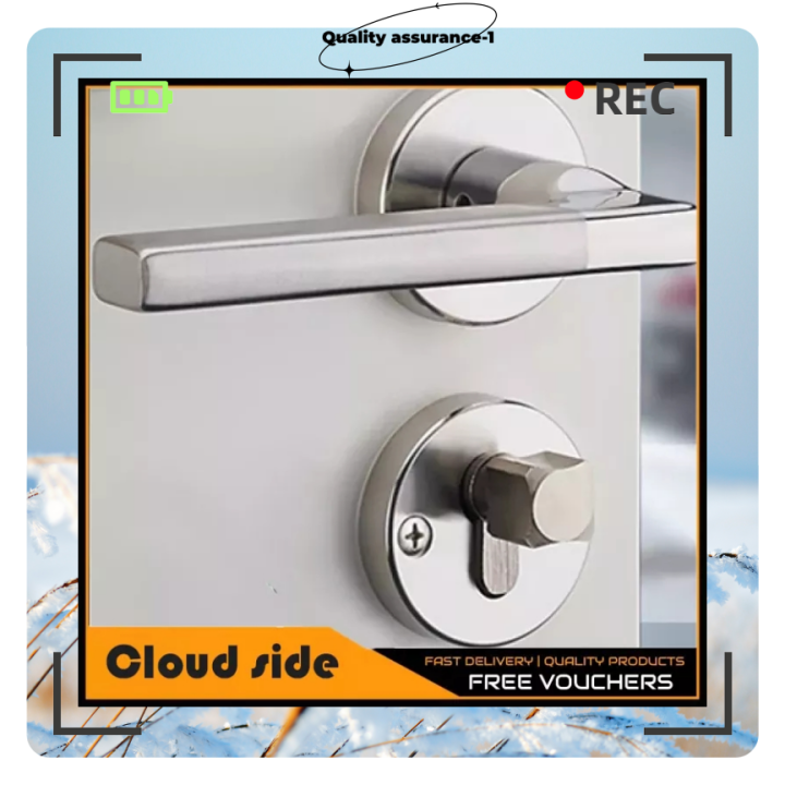 Stainless Steel Door Locked Modern Solid Wood Interior Door Knob Lock