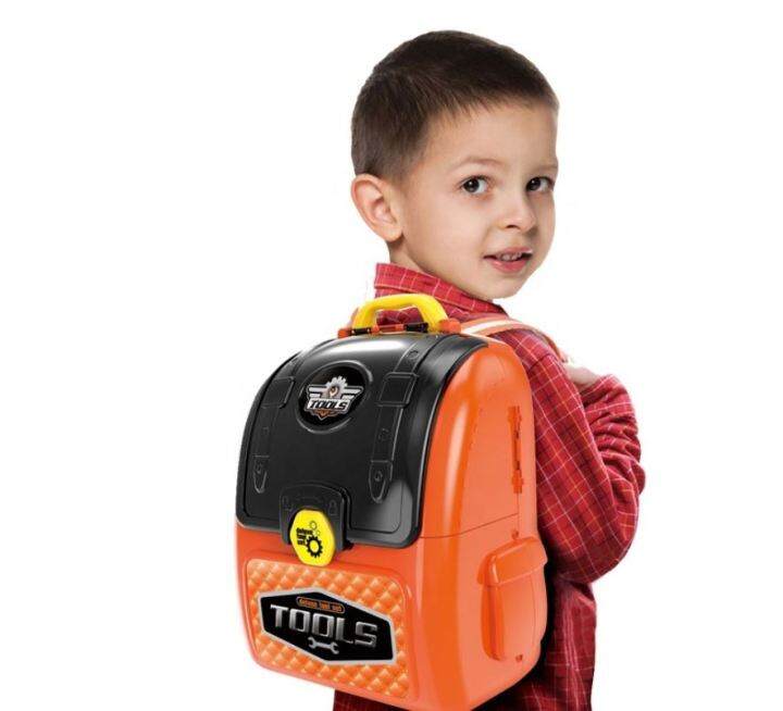Deluxe Tools Set Pretend Play 2in1 Backpack Toy Construction toy for kids 3 Years Old and up