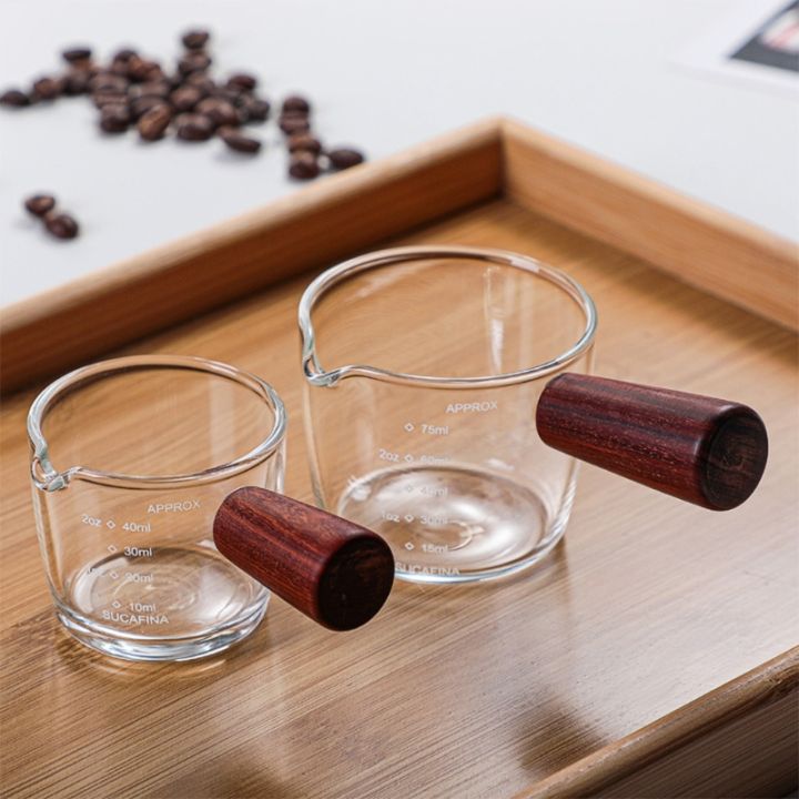 1-piece-espresso-shot-glass-5070ml-2-sizes-to-choose-triple-pitcher-barista-single-spout-with-wood-handle-measuring-cup
