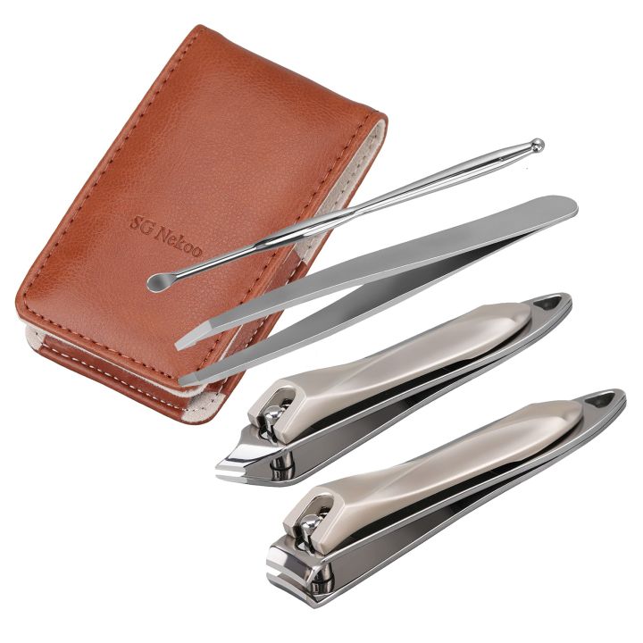 SGNEKOO Ultra Thin Nail Clippers Foldable Travel Slim Fingernail