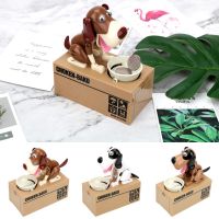 Piggy Banks Cartoon Robotic Dog Steal Coins Storage Box Plastic Automatic Stealing Coin Money Saving Box Gift for Kids USD EUR