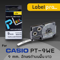 เทป พิมพ์ อักษร ฉลาก เทียบเท่า Label Pro สำหรับ Casio XR-9WE1  XR9YE1 XR 9YE (PT-9WE) (PT-9YE) 9 มม. อักษรดำบนพื้นขาว อักษรดำบนพื้นเหลือง (8M) by Office Link