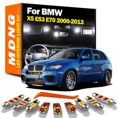 2021MDNG Canbus Car Accessories For 2000-2013 BMW X5 E53 E70 Vehicle LED Interior Dome Map Trunk Glove Box Vanity Mirror Light Kit