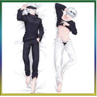 อะนิเมะตกแต่งปลอกหมอน Jujutsu Kaisen Gojo Satoru Dakimakura พิมพ์สองด้านกอดครอบหมอนร่างกาย Otaku Waifu