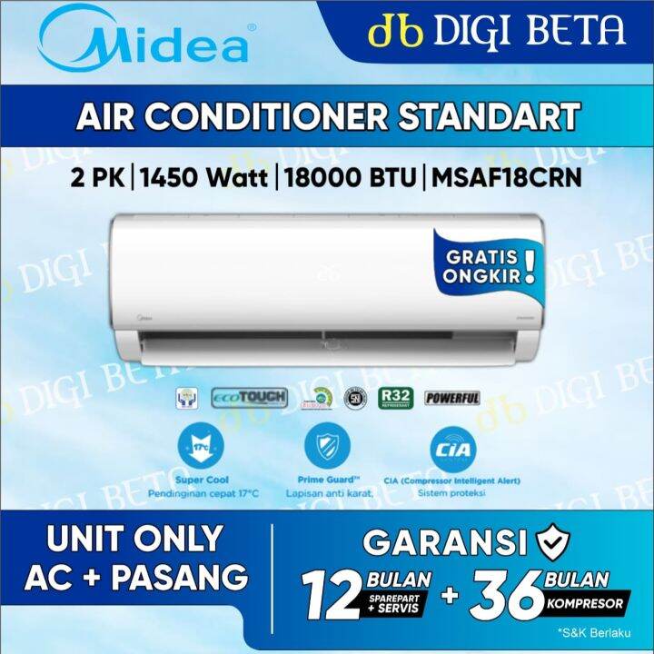 AC Midea 2 PK Standart MSAF-18CRN Air Conditioner Split 1450 Watt ...