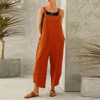 【HOT】∈✐ S-3XL Romper Overalls Sleeveless Ladies Pants Ninth Trousers Commuter Wear