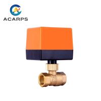 DN15/DN20/DN25 Electric Motorized Thread Ball Valve Brass AC 220V 2 Way 3-Wire 1.6Mpa with Actuator For water gas oil