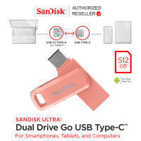 SanDisk Ultra Dual Drive Go 512GB USB 3.1 Gen1 Flash Drive Type-C Speed 150mb/s (SDDDC3-512G-G46PC) สีชมพูพีช  ประกัน Synnex