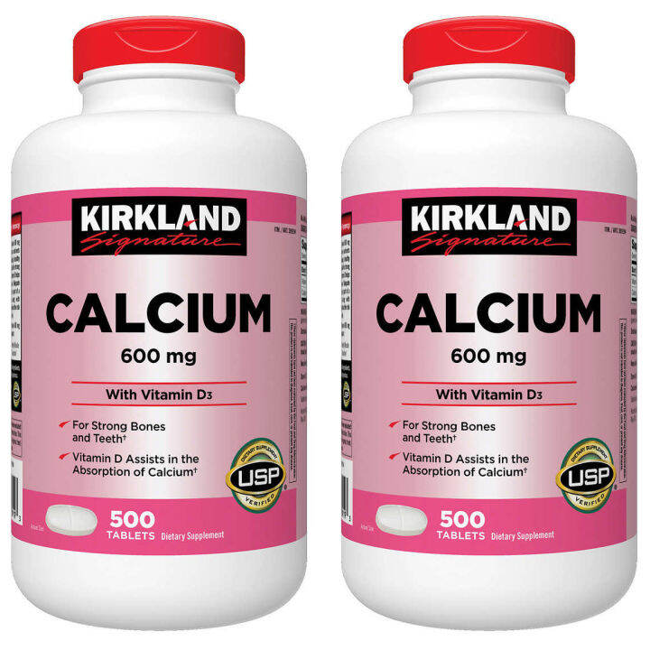 Kirkland Signature Calcium 600 mg with Vitamin D3, 1000 Tablets (Super