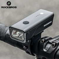 ROCKBROS ไฟจักรยานไฟจักรยาน260LM 1500MAh มือจับ Type-C ชาร์จได้ไฟจักรยานไฟฉายจักรยาน LED กันน้ำอุปกรณ์เสริมจักรยาน