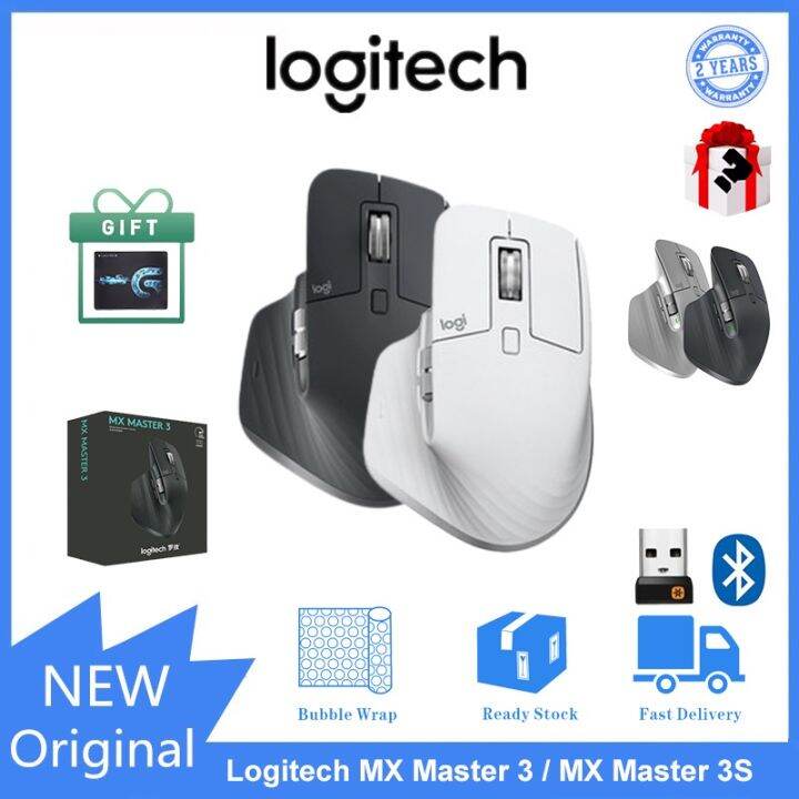 Logitech MX Master 3 Wireless Bluetooth Mouse with USB wireless Reciver ...