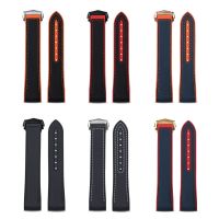 Soft Liquid Woven Pattern Rubber Watch Band For Omega Strap Seamaster 300 Planet Ocean 600 Watchband 20mm 22mm Moonwatch Belt