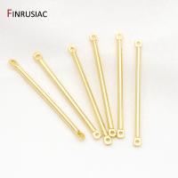 14K Real Gold Plated 35mm Long Metal Bar Links Thin Stick Strip Connectors Charms for DIY Earrings Jewelry Making Accessories DIY accessories and othe