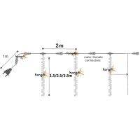 ไฟเส้นอบอุ่นขาวเทพนิยาย1.5M/2.5M/3.5M,ไฟเส้นพวงดอกไม้ Led คริสต์มาส Racimos สำหรับอุปกรณ์ประดับต้นไม้ม่านสวนปาร์ตี้งานแต่งงาน