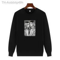 Aolzbiip49h เสื้อสเวตเตอร์กราฟิก Moss Cara Delevingne สำหรับทุกวัย เสื้อสเวตเตอร์คอกลมและเสื้อกำมะหยี่หนา เสื้อสเวตเตอร์ผู้ชาย