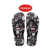 ♠HAVAIANAS รองเท้าแตะผู้ชาย Top Marvel Logomania - Black รุ่น 41469530090BKXX (รองเท้าแตะ รองเท้าแตะชาย)♜