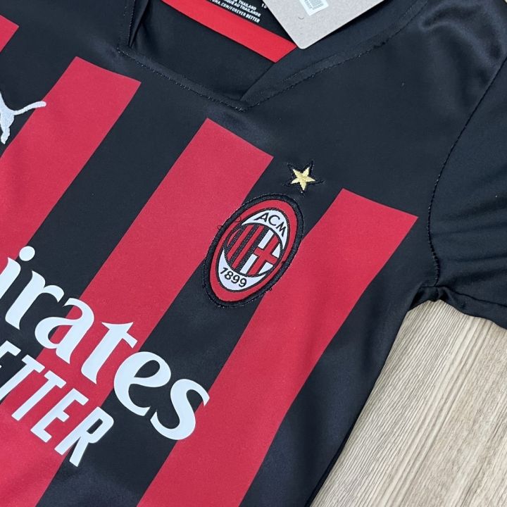 ชุดฟุตบอลเด็ก-ชุดกีฬาเด็ก-เสื้อทีมac-milan-ซื้อครั้งเดียวได้ทั้งชุด-เสื้อ-กางเกง-ตัวเดียวในราคาส่ง-สินค้าเกรด-a