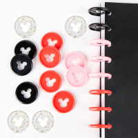 100PCS 35MM Notebooks mushroom Hole buckle Binding Disc Planners Plastic Binding Ring Loose-leaf Binding Accessories Supplies