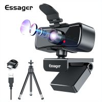 ☈ Essager C3 1080P Webcam Full HD Web Camera For PC Computer Mac Laptop Youtube Autofocus USB WebCamera With Microphone Tripods