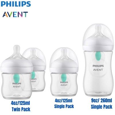 Philips Avent Natural Response Baby Bottle Pack of 4 4oz/125ml Flow 2  Nipple