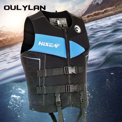 Oulylan Neoprene Life Jacket For Adults Buoyancy Drifting Safety Life Vest Safety Buckle Jackets Floating Foam for Surfing  Life Jackets
