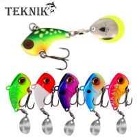 【cw】 Teknik gabarito isca 5g/10g/15g/20g vib de pesca spinner afundando rotação colher pino cambota lantejoulas iscas equipamento !