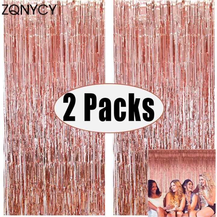 2pack-metallic-foil-fringe-tinsel-curtain-adult-kids-birthday-party-backdrop-wedding-decoration-baby-shower-favor-supplies