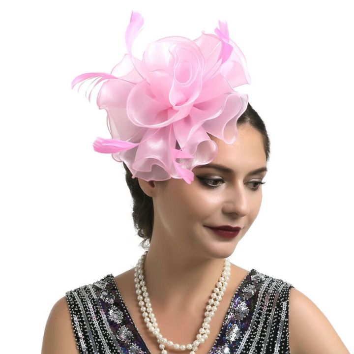 cw-fashion-feather-mesh-fascinator-hat-hair-clip-cocktail-wedding-bridal-ladies-headband