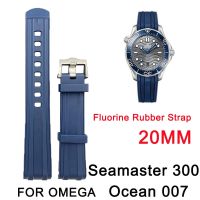 ๑☒ Top Brand Quality 20mm Soft Rubber Silicone Watch Band Buckle Belt Special for Omega Strap for Seamaster 300 for Ocean 007 Strap