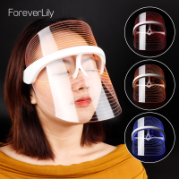 หน้ากากแสงบำบัด LED 3 สี หน้ากากความงาม Light Therapy Mask LED Beauty Booster Mask