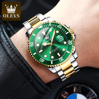 Mens watch 2022 new authentic brand name waterproof luminous green water ghost stainless steel fashion trend quartz watch