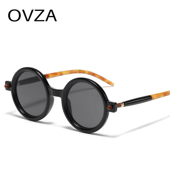 Ovza 2023 New Retro Vintage Sunglasses For Men Punk Sunglasses Womens Circle Frame Uv400 S1171