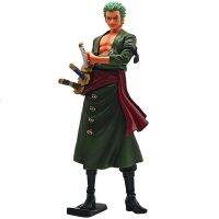 หนึ่งชิ้น Ronoa Zoro 3D2Y เวอร์สามมีดขนาดใหญ่ของขวัญคอเล็กชั่นหุ่นโมเดลสำหรับสะสมแอคชั่นทำจากพีวีซีซอรอนผีคัท28ซม.