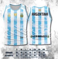 เสื้อพิมพ์ลาย ยอดฮิต แขนกุด ลาย อาเจนติน่า ARGENTINA