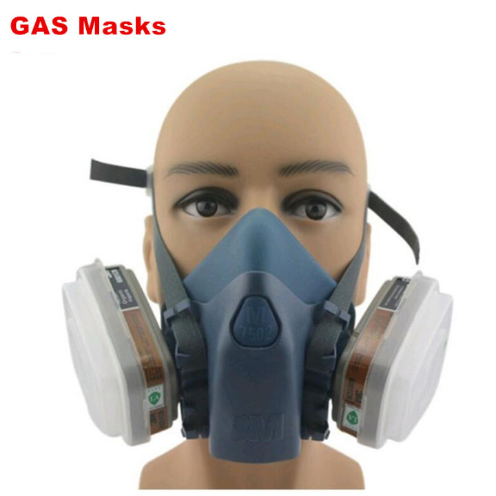 2021 New Black 6200 Dust Gas Filter Box Safety Goggles Half Face Gas ...