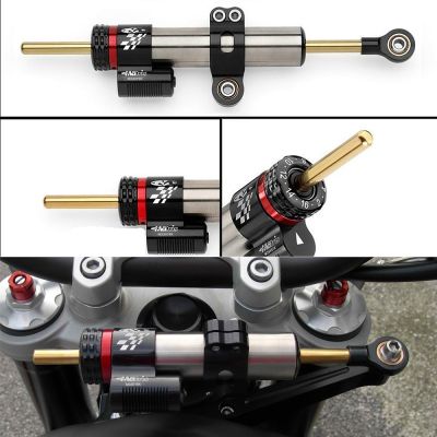 ❀﹉﹊ For Yamaha R7 MT10 MT-07 MT09 ZX6R CBR650R Cnc Universal Motorcycle Accessories Steering Damper Stabilize Long 352mm And 242mm