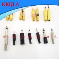 QKKQLA 10pcs 3.5mm to 6.5mm Female Male Audio Adapter RCA Connector Stereo Jack Plug For Aux Cable Headphone Speaker