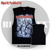 Blaxroxx เสื้อวง ลิขสิทธิ์แท้ Iron Maiden (SL-IRM012-SUPERSOFT) เสื้อยืดคอกลมแขนกุด ผ้า Supersoft