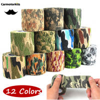 Camping Hiking Self Adhesive Camouflage Elastic Tape Camo Wrap Outdoor Tools Military Tactical EDC Survival Bandage 1PC